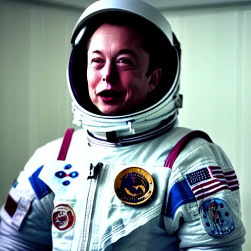 Prompt: Elon Musk in an Apollo suit