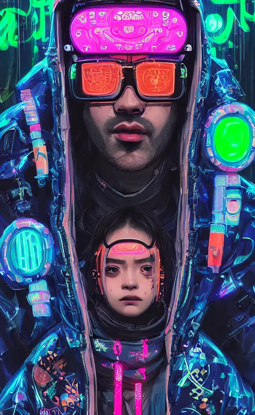 Image similar to detailed portrait Quest Love Neon Operator, cyberpunk futuristic neon, reflective puffy coat, decorated with traditional Japanese ornaments by Ismail inceoglu dragan bibin hans thoma !dream detailed portrait Neon Operator Girl, cyberpunk futuristic neon, reflective puffy coat, decorated with traditional Japanese ornaments by Ismail inceoglu dragan bibin hans thoma greg rutkowski Alexandros Pyromallis Nekro Rene Maritte Illustrated, Perfect face, fine details, realistic shaded, fine-face, pretty face