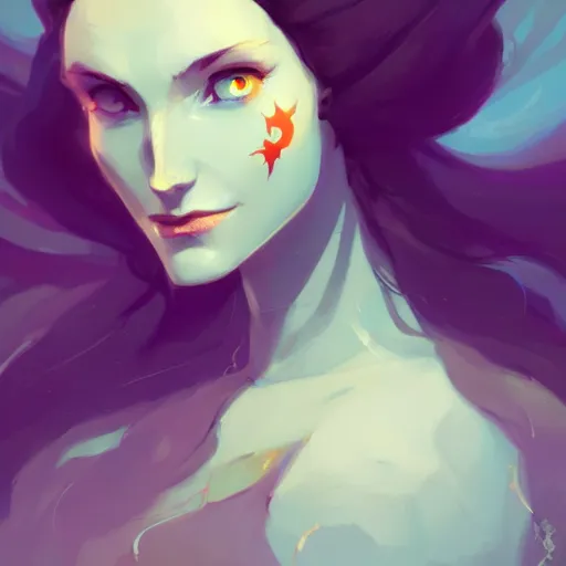 Image similar to a beautiful portrait of a beautiful melisandre, concept art by pete mohrbacher and guweiz and ilya kuvshinov, digital art, highly detailed, intricate, sharp focus, trending on artstation hq, deviantart, unreal engine 5, 4 k uhd image