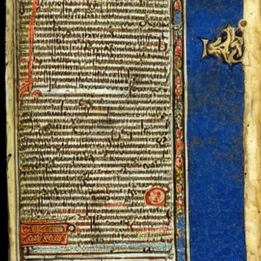 Image similar to lord of the rings illuminated 1 4 th century manuscript