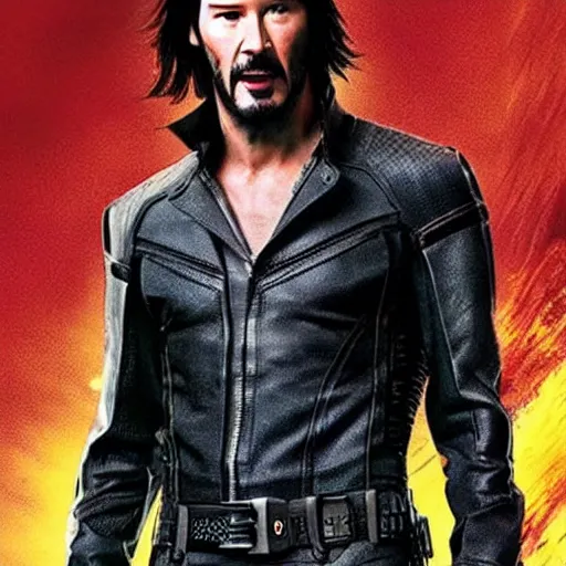 Image similar to keanu reeves as x men wolverine, marvel movie