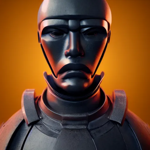 Image similar to portrait of a bust of a samurai head with mask and futuristic fashion elements created by yuuki morita, brilliantly colored, modern art, octane render, 3 d animated, unreal engine 5, studio lighting, smooth surface