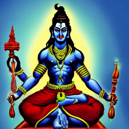 Prompt: lord shiva, angry