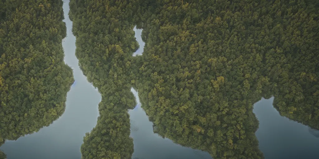 Prompt: a very high resolution image from a new movie, upside - down and criss - cross river, beautiful scenery, photorealistic, photography, directed by wes anderson