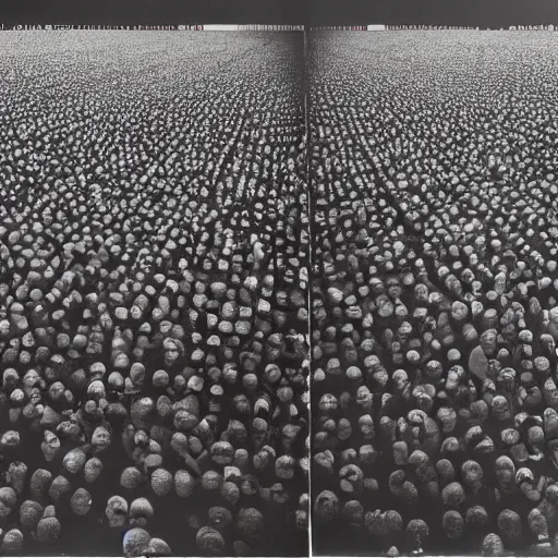 Image similar to wide angle robos by Diane Arbus and Andreas Gursky