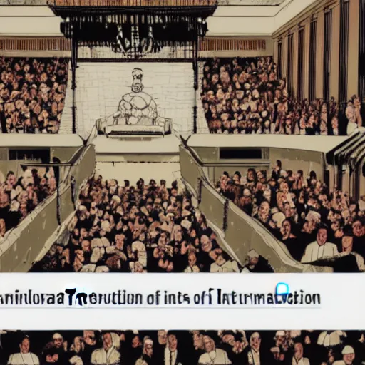 Prompt: a visual representation of the idea of institution