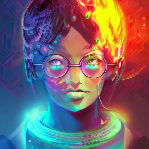 Image similar to skill magic geek inside matrix deepdream radiating a glowing aura stuff loot legends stylized digital illustration video game icon artstation lois van baarle, ilya kuvshinov, rossdraws,