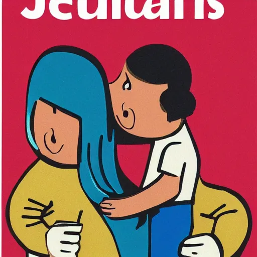 Prompt: jealous parent magazine illustration, modern colors