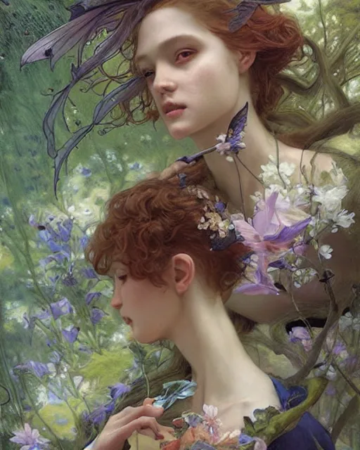 Prompt: a beautiful fairy, by Edgar Maxence and Ross Tran and Michael Whelan and Boris Valejo