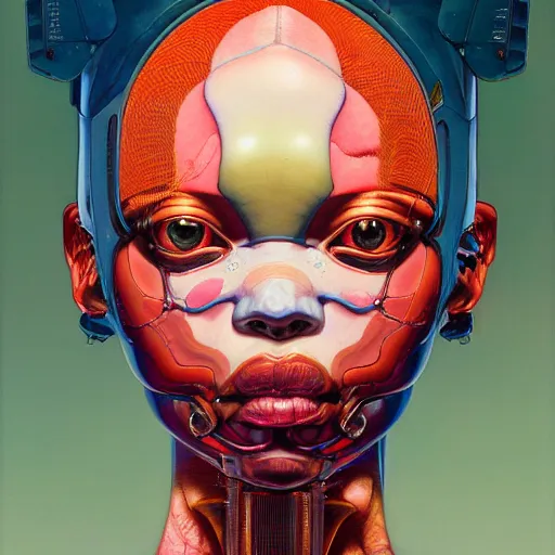 Prompt: quarter portrait soft light painted by james jean and katsuhiro otomo and erik jones, inspired by kenyan ghost in the shell anime, smooth face feature, intricate oil painting, high detail illustration, sharp high detail, manga and anime 1 9 9 9