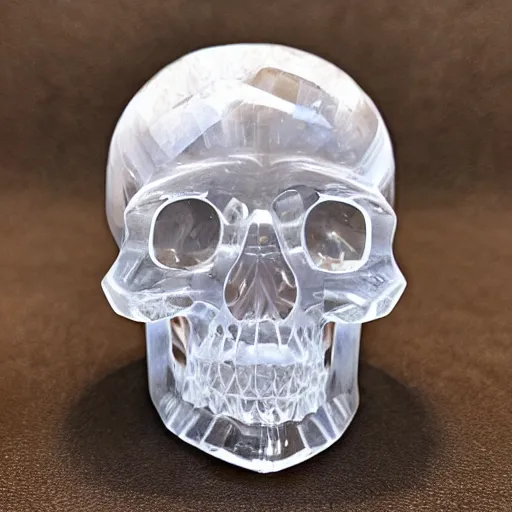 Prompt: Quartz Rock Crystal Crystal Skull