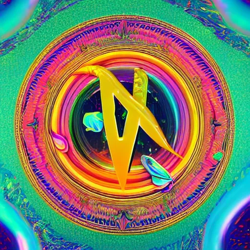 Image similar to a and w vaporwave logo, colorful, digital art, cosmic, 3 d high definition, trending on art station, photorealistic, high resolution, 8 k, octane, hyper detailed, insane details, intricate, elite, ornate, elegant trend, highly detailed and intricate, sharp focus, photography, unreal engine