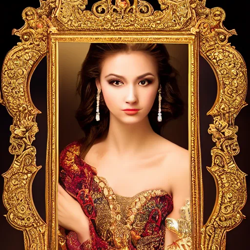 Image similar to portrait of wonderful princess of beauty with fair skin, ornate 8 k gorgeous intricate detailed, accent lighting, dramatic light