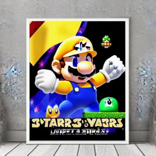 Image similar to super mario brothers and kirby super star ultra movie poster with pokemon super smash bros and princess peach star wars theme pokemon style detailed and accurate eyes