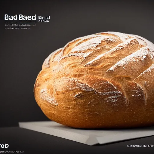 Prompt: A highly detailed render of bread, realistic shadows, realistic lighting, realistic smoke, 4k, rendered by Octane, Look at all that detail!, Amazing!