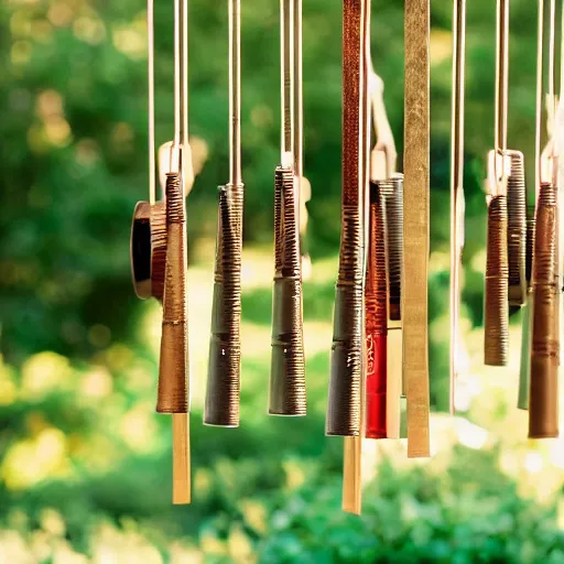 Image similar to professional photography of wind chimes