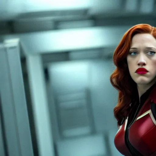 Image similar to a still of kat dennings as black widow in iron man 2 ( 2 0 1 0 )