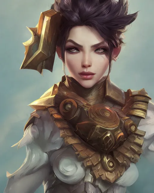 Image similar to league of legends portrait, au naturel, hyper detailed, digital art, trending in artstation, cinematic lighting, studio quality, smooth render, unreal engine 5 rendered, octane rendered, art style by klimt and nixeu and ian sprigger and wlop and krenz cushart.