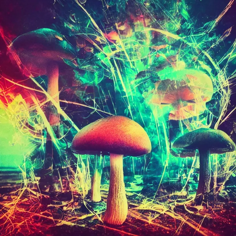 Image similar to double exposure of dally life, symbols of live, explosion, cyber mushroom city, love is the most relevant theme, 8 k resolution, artistic mode, artistic, trending on instagram, long exposure, love art, serious, fantasy and dreams vibes, mushrooms style and macro style, colorful picture, spring vibes