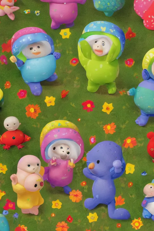 Image similar to in the night garden tombliboos as old people high resolution