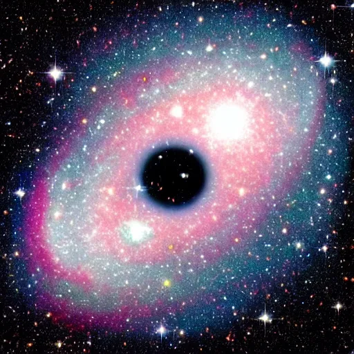 Image similar to improbable galaxies form an all seeing eye