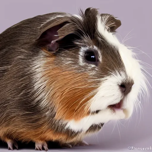 Image similar to grey abyssinian guinea pig photo realistic