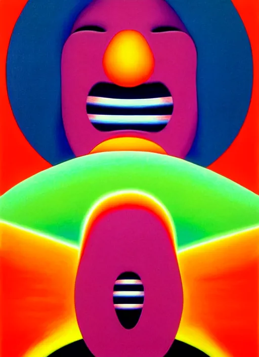 Prompt: scream by shusei nagaoka, kaws, david rudnick, airbrush on canvas, pastell colours, cell shaded!!!, 8 k