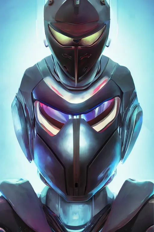 Image similar to epic mask helmet robot ninja portrait stylized as fornite style game design fanart by concept artist gervasio canda, behance hd by jesper ejsing, by rhads, makoto shinkai and lois van baarle, ilya kuvshinov, rossdraws global illumination radiating a glowing aura global illumination ray tracing hdr render in unreal engine 5