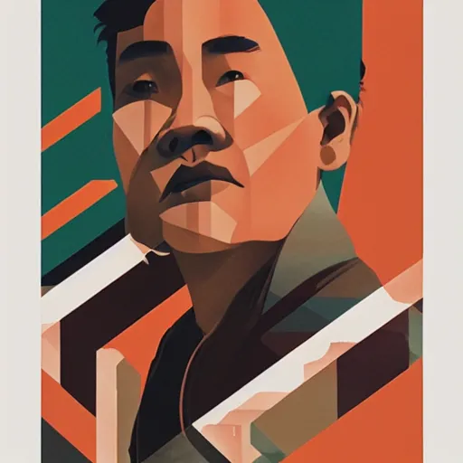 Prompt: Supreme x Sifu Yang Profile Picture by Sachin Teng, asymmetrical, Organic Painting , Matte Painting, geometric shapes, hard edges, graffiti, street art,:2 by Sachin Teng:4