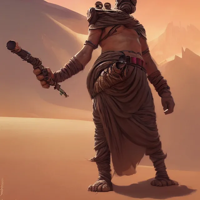 Image similar to sandpeople tusken raider by stanley artgerm lau, wlop, rossdraws, frank frazetta, andrei riabovitchev, marc simonetti