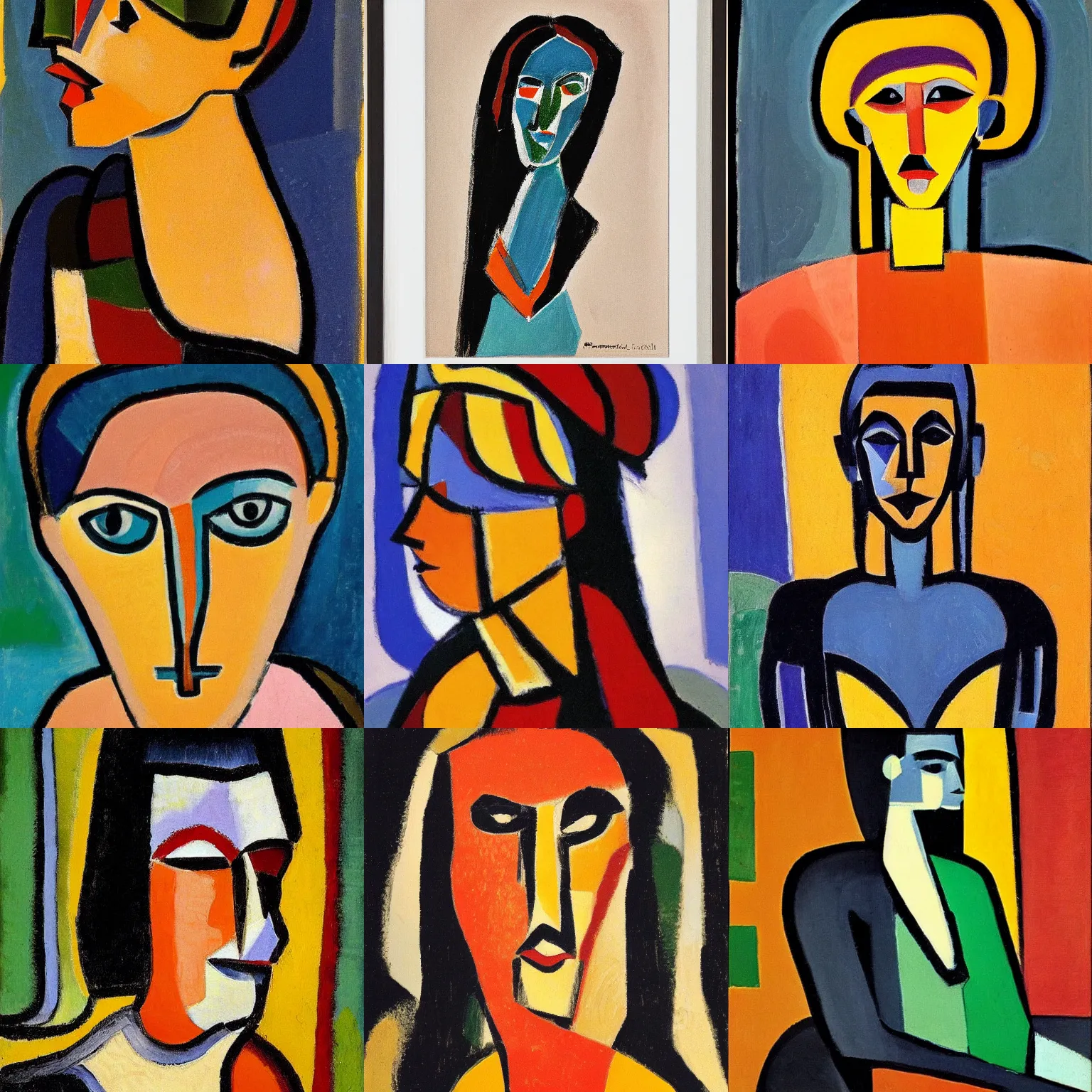 beautiful woman portrait, by karl schmidt - rottluff | Stable Diffusion ...