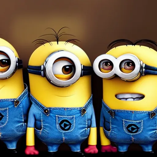 Image similar to minions revolution in usa in 2050 on taburetka