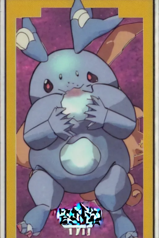 Image similar to pokemon card of a tardigrade, anime illustration, trading card game