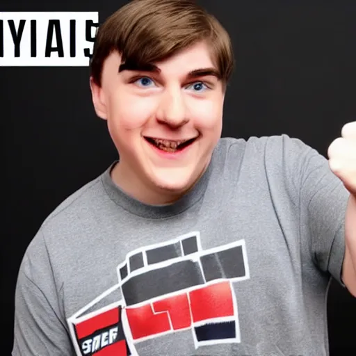 Prompt: mr. beast from youtube, is a lego character