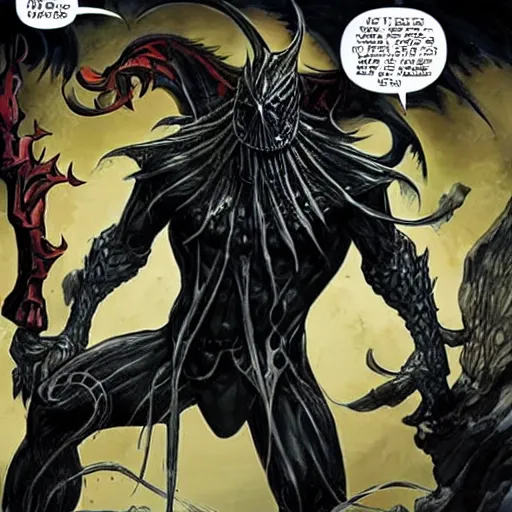 Image similar to knull the symbiote god