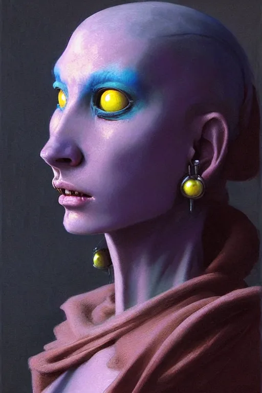 Prompt: character portrait cyberpunk starcraft terran warhammer 4 0 k space marine tech priest warrior princess ( ( ( ( ( ( ( ( totally definitely not negative no not girl with the pearl earring inspired ) ) ) ) ) ) ), beksinski character design, painting by gaston bussiere, katsuya terada, frank frazetta, tom of finland, trending on artstation