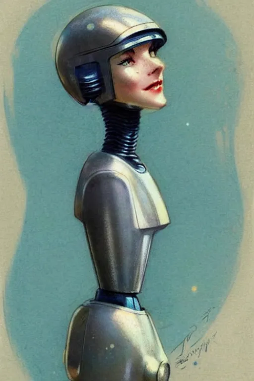 Prompt: ( ( ( ( ( 1 9 5 0 s retro future robot android wife. muted colors. ) ) ) ) ) by jean - baptiste monge!!!!!!!!!!!!!!!!!!!!!!!!!!!!!!