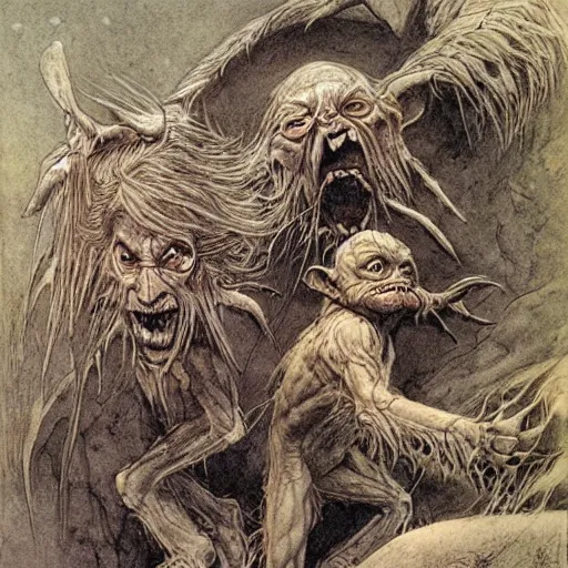 Image similar to goblins, alan lee