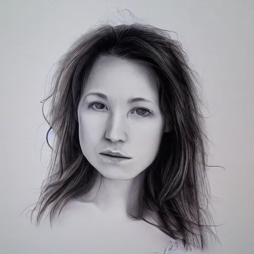 Image similar to celina, hyper photo realism, portrait