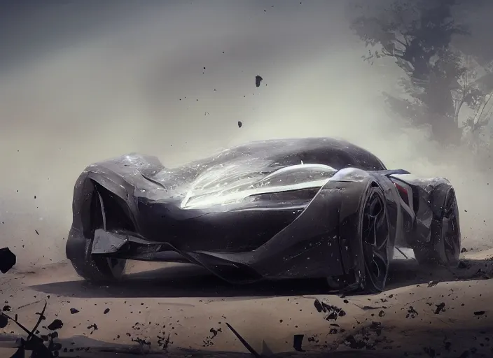 Image similar to a beautiful concept design of a supercar converted into offroad sport. car design by cory loftis, fenghua zhong, ryohei hase, ismail inceoglu and ruan jia, henrik fisker and bruce kaiser and scott robertson and dmitry mazurkevich and doruk erdem and jon sibal, volumetric light.