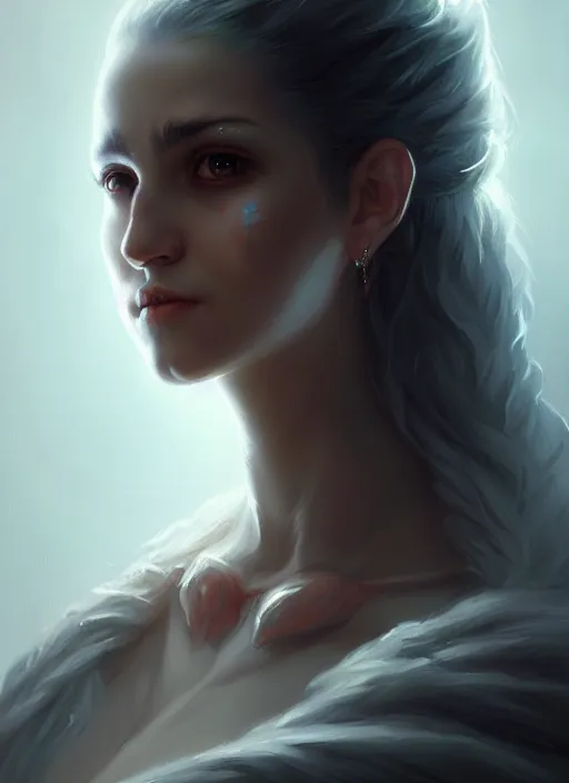 Prompt: a _ fantasy _ style _ portrait _ painting _ of cute ghost oil _ painting _ unreal _ 5 _ daz. _ rpg _ portrait _ extremely _ detailed _ artgerm _ greg _ rutkowski _ greg