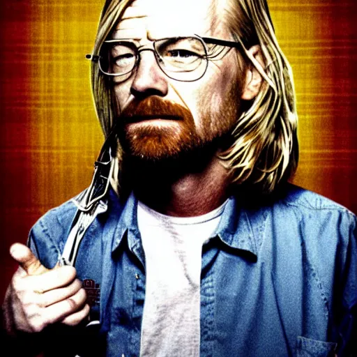 Prompt: Walter White as kurt cobain