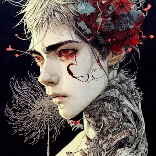 Image similar to portrait painted in ian mcque style drawn by vania zouravliov and takato yamamoto, inspired by orpheus and eurydice, intricate acrylic gouache painting, high detail, sharp high detail, artstation