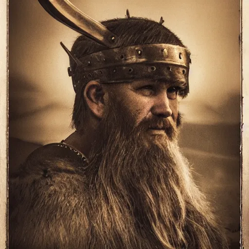 Image similar to a portrait of a viking