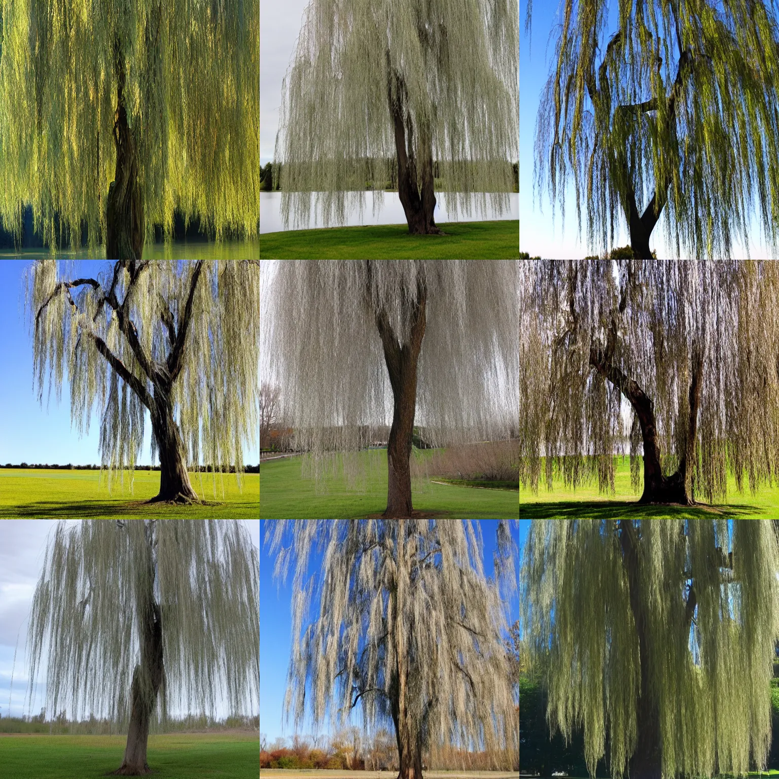 Prompt: A weeping willow tree