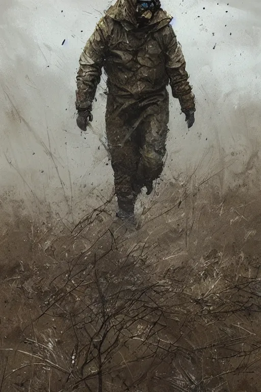 Prompt: Stalker from Chernobyl by jakub Różalski, highly detailed, hyper realistic, trending on artstation