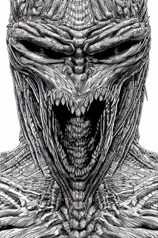 Image similar to pepper humanoid figure monster, symmetrical, highly detailed, digital art, sharp focus, trending on art station, kentaro miura manga art style