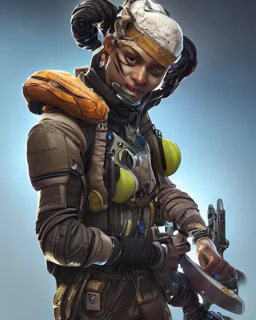 Prompt: Gecko as an Apex Legends character digital illustration portrait design by, Mark Brooks and Brad Kunkle detailed, gorgeous lighting, wide angle action dynamic portrait