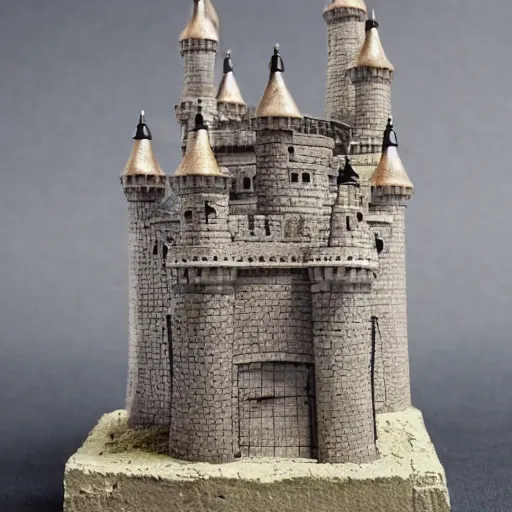 Prompt: a miniature castle from hell