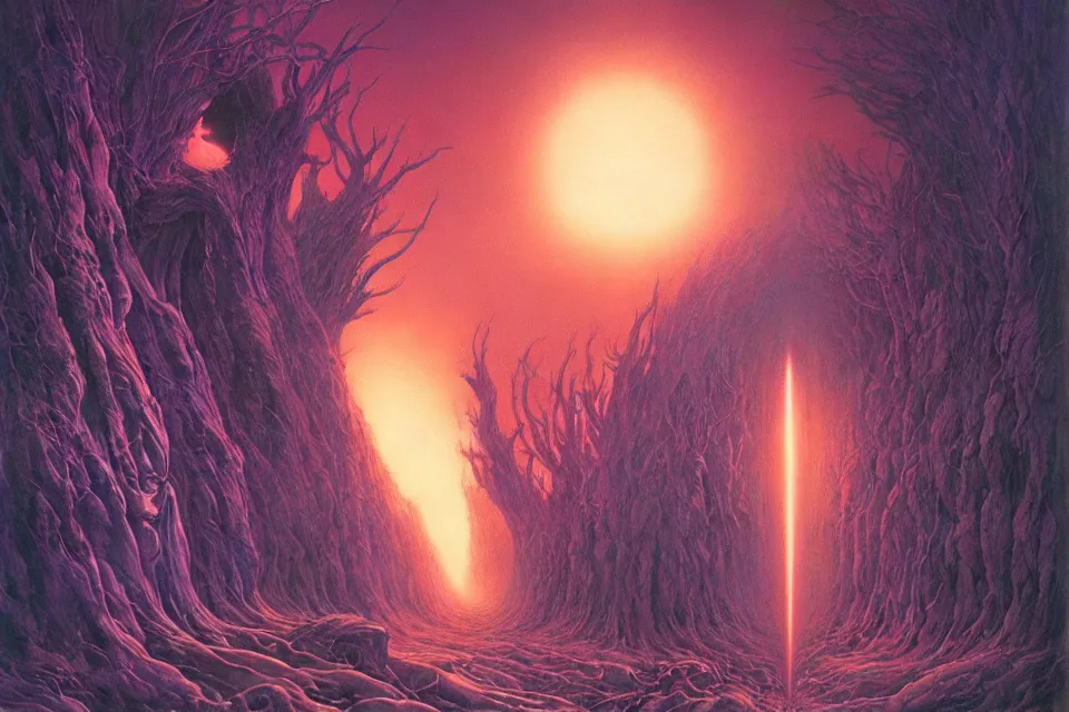 Image similar to infinite divine light, wayne barlowe.